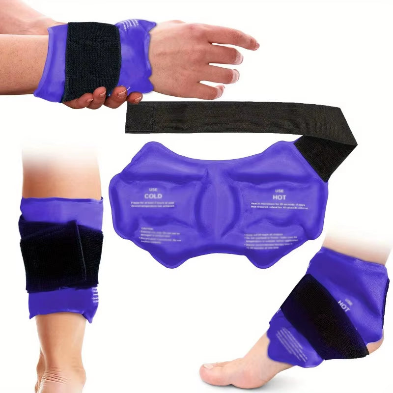 Therapy Reusable Gel Cold Pack Ankle Brace Ice Pack Wrap for Injuires Hot Cold Ankle Support for Pain Relief Sprains