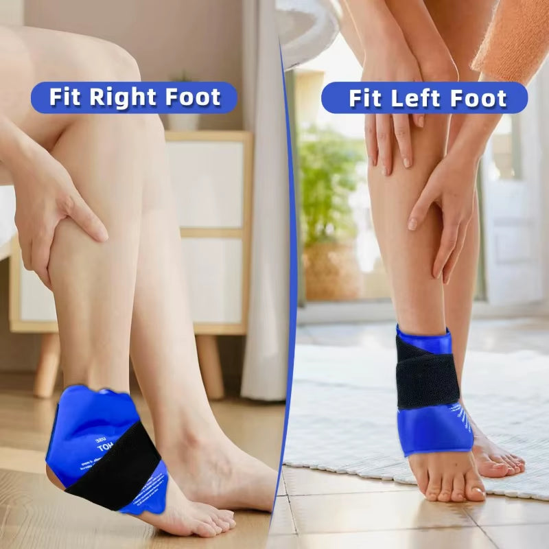 Therapy Reusable Gel Cold Pack Ankle Brace Ice Pack Wrap for Injuires Hot Cold Ankle Support for Pain Relief Sprains